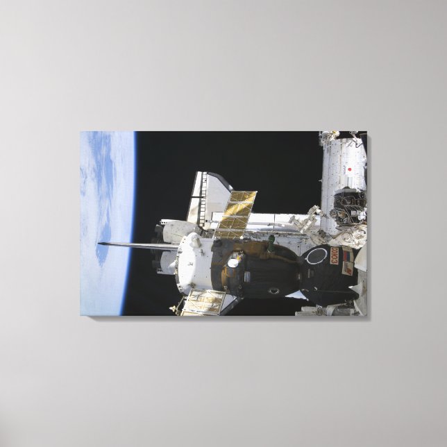 Ein dotiertes Sojus-Raumfahrzeug Leinwanddruck (Vorderseite)