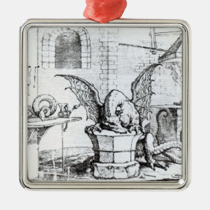 Ein Drache in einer Werkstatt Ornament Aus Metall