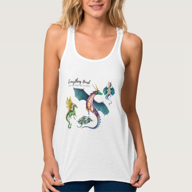 Ein Drache ist ein legendäres Reptil Tank Top (Vorderseite)