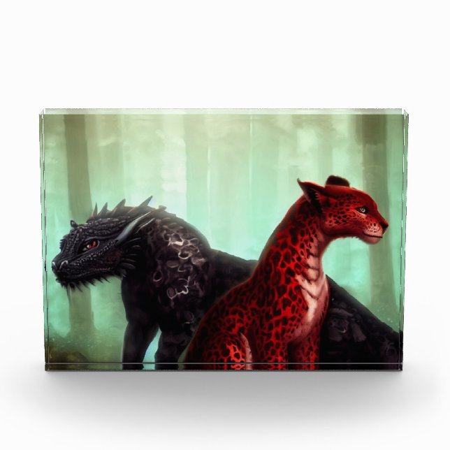 Ein Drache und ein Greifen, Freund oder Feind? Fotoblock (Vorderseite)