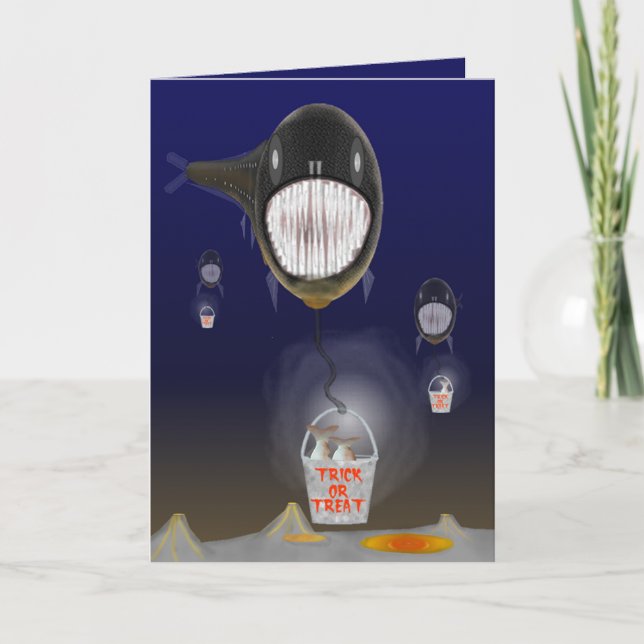 Ein Dragonfish Halloween Karte (Vorderseite)