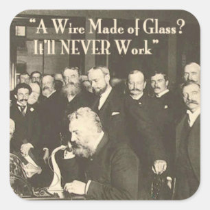 Ein Draht aus Glas, Humor Tech Quadratischer Aufkleber