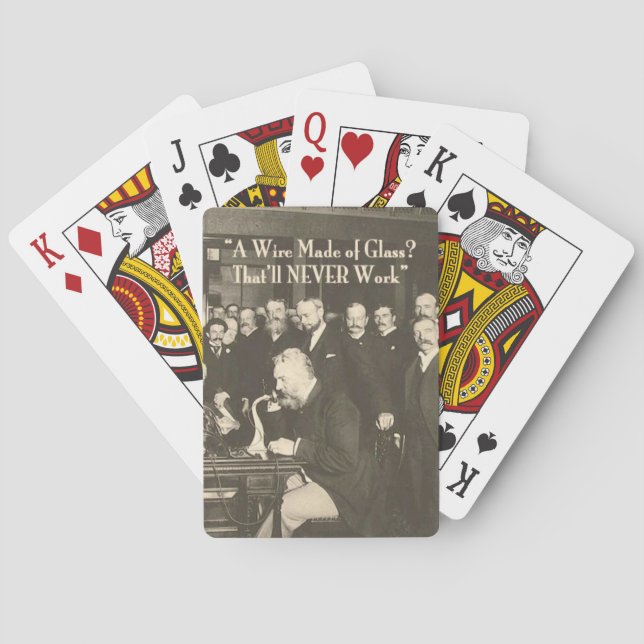 Ein Draht aus Glas, Humor Tech Spielkarten (Rückseite)