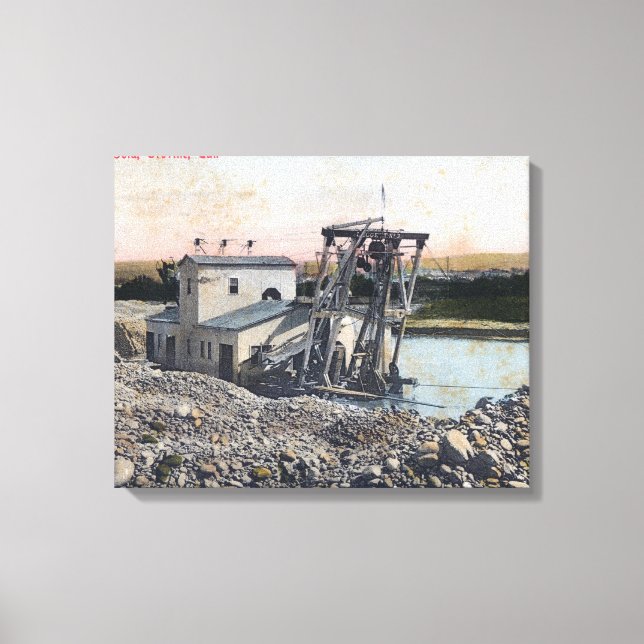 Ein Dredger Dredging for GoldOroville, CA Leinwanddruck (Vorderseite)