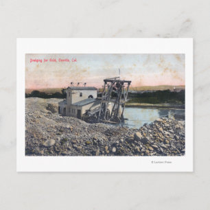 Ein Dredger Dredging for GoldOroville, CA Postkarte