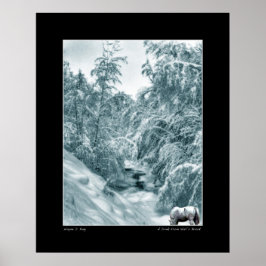 Ein Drink aus dem Bach der Halle - Kunstgedicht Poster