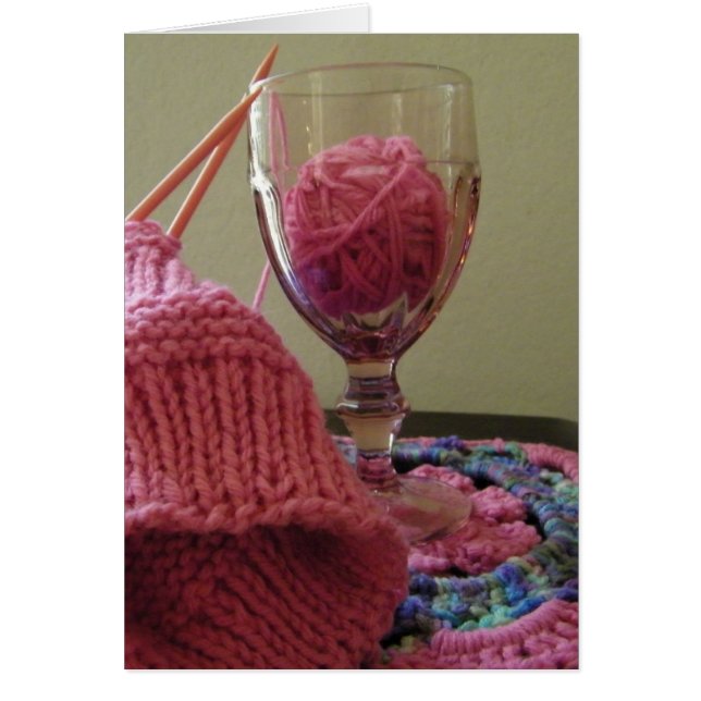 Ein Drink aus rosa Garn (Vorne)