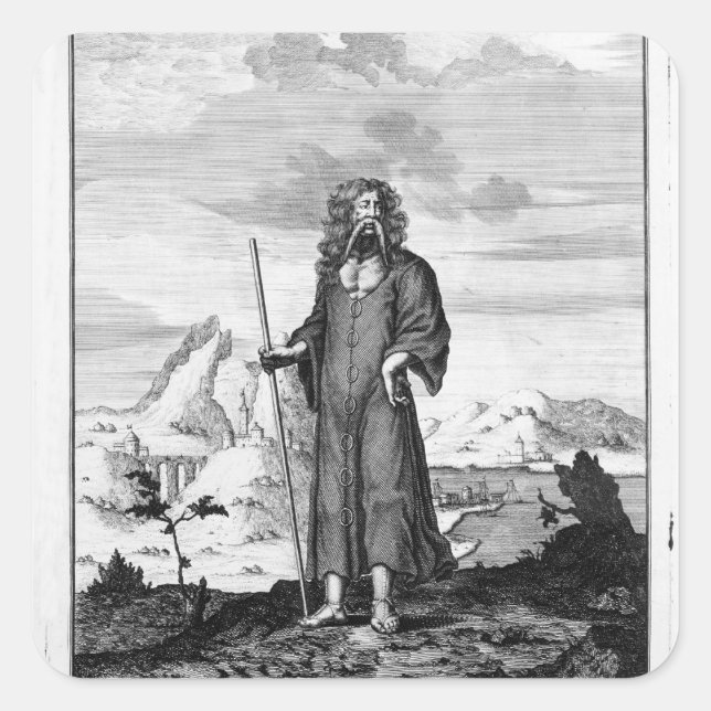 Ein Druide Quadratischer Aufkleber (Vorderseite)