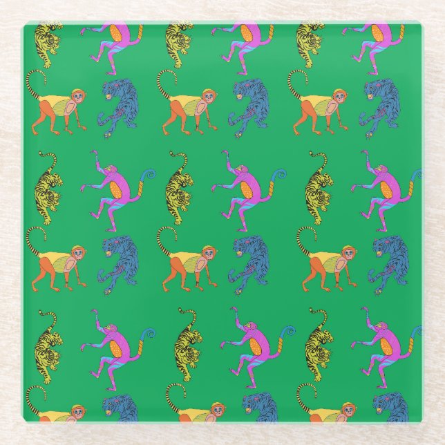 ein Dschungel-Untersetzer Glasuntersetzer (Vorderseite)