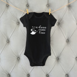 Ein Duaa Come True Muslim Baby Black Bodysuit Baby Strampler