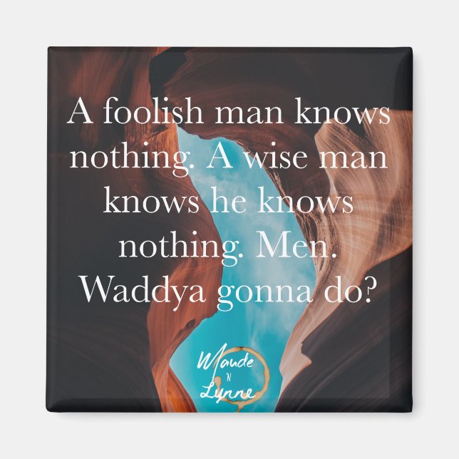 Ein dummer Mannmagnet Magnet (Vorne)