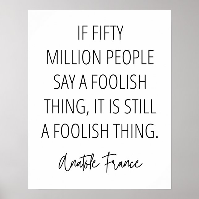 Ein dummes Ding ist ein dummes Ding, egal was pass Poster (Vorne)