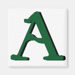 Ein (dunkelgrünes) Monogramm-Magnet Magnet
