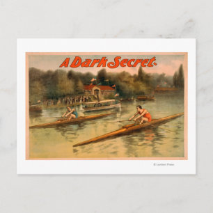 Ein dunkles, geheimes Theaterposter Postkarte