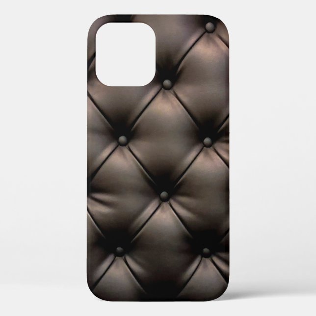 Ein dunkles Lederkissen, aus einem Kindersitz Case-Mate iPhone Hülle (Rückseite)