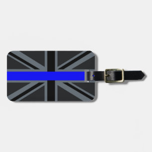 Ein dünner blauer Linien-Union Jack Gepäckanhänger