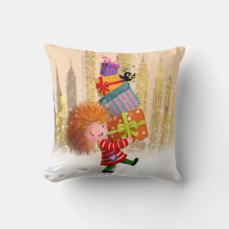 Ein Durcheinander aus Geschenken und Gekicher Kissen