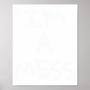 Ein Durcheinander Depression Angstgefühl Poster