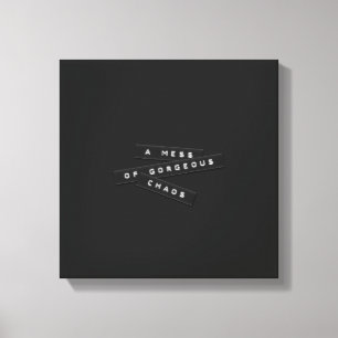 Ein Durcheinander von großartigem Chaos geprägte E Leinwanddruck