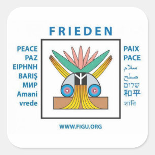 Ein echter Frieden Quadratischer Aufkleber
