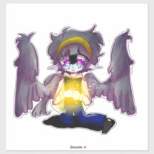 Ein echter gefallener Angel-Sticker