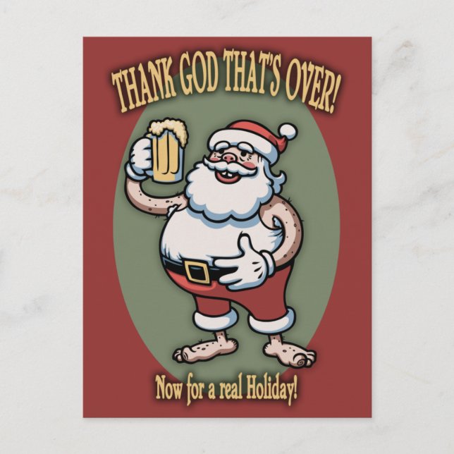 Ein echter Urlaub Feiertagspostkarte (Vorderseite)