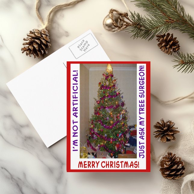Ein echter Weihnachtsbaum Feiertagspostkarte (A Real Christmas Tree Holiday Postcard)