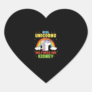 Ein echtes Einhorn braucht nur einen Organspender Herz-Aufkleber