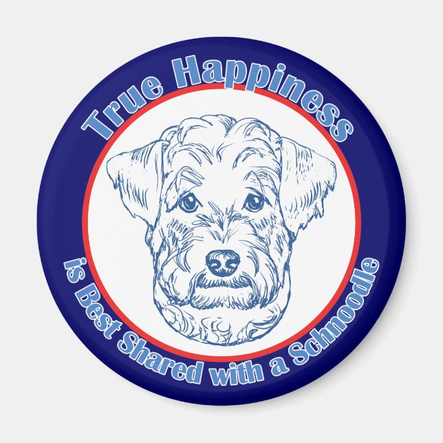 Ein echtes Glück mit einem Schnoodle Magnet (Vorne)