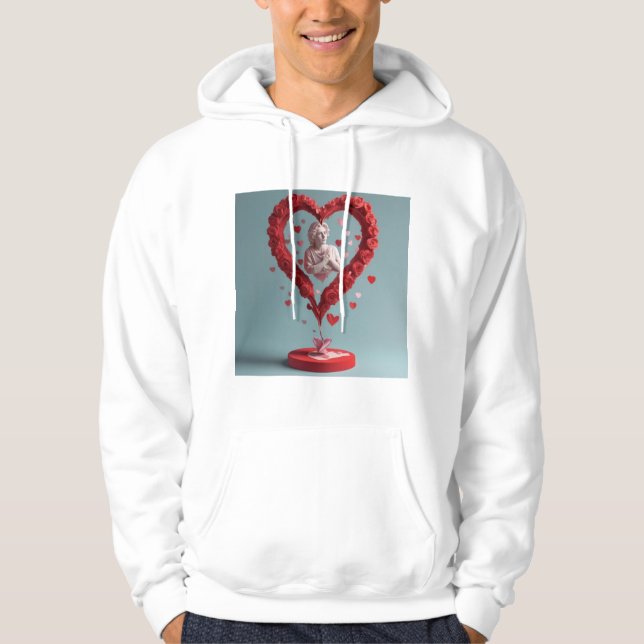 Ein echtes Spiegelbild des Valentinstag Hoodie (Vorderseite)