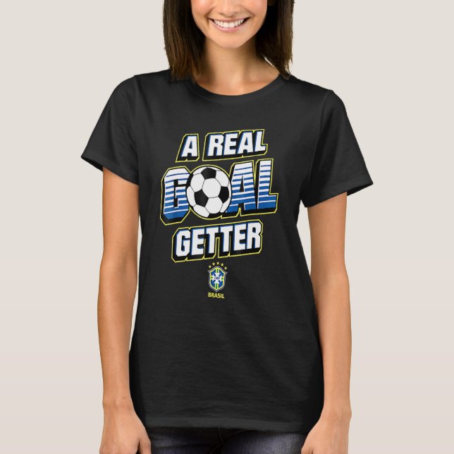 Ein echtes Ziel, um Brasil Futbols Long T-Shirt (Vorderseite)