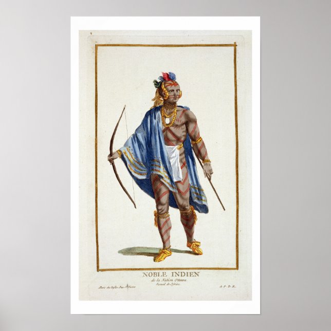 Ein Edelinder aus der Ottawa Nation, 1780 (Colou Poster (Vorne)