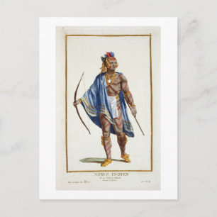 Ein Edelinder aus der Ottawa Nation, 1780 (Colou Postkarte