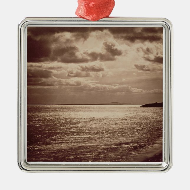 Ein Effekt des Sun, Normandie c.1857 (Sepia-Foto Silbernes Ornament (Vorne)