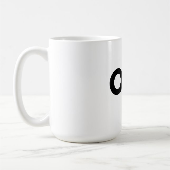 EIN einfacher Tassen-Typografie  Kaffeetasse (Links)