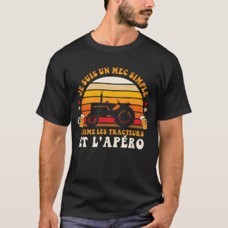 ein einfacher Typ, ich mag Traktoren und den Aperi T-Shirt