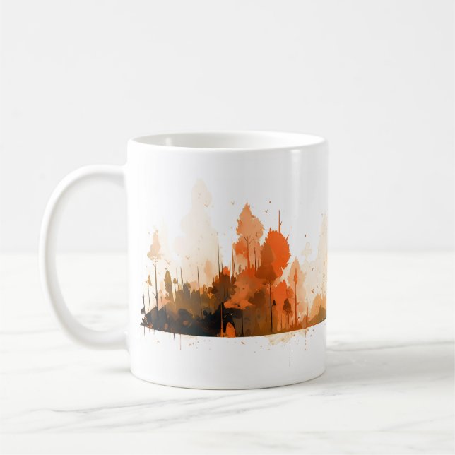 Ein einfacher Wald in Brush Kaffeetasse (Links)