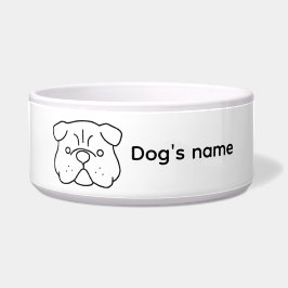 Ein einfaches anpassbares süßes Hundedesign Napf