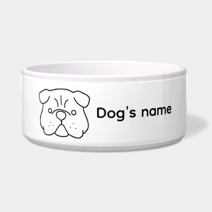 Ein einfaches anpassbares süßes Hundedesign Napf