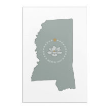 Ein einfaches Design der Fahne von Mississippi