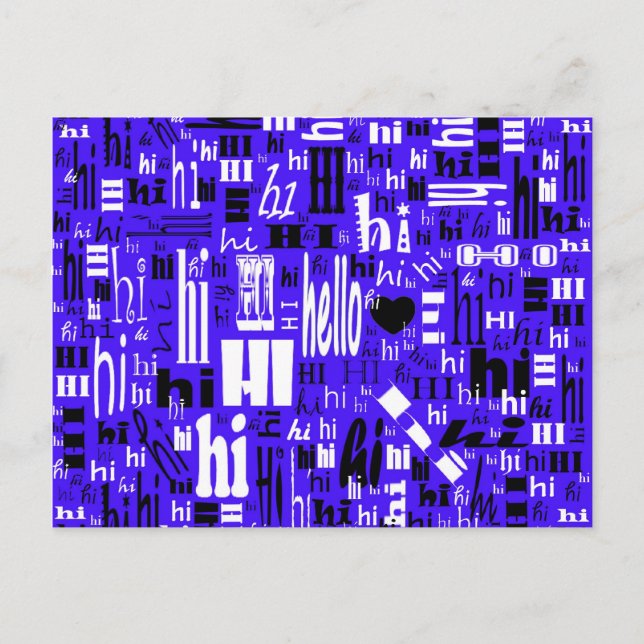 Ein einfaches Hallo Postkarte (Vorderseite)