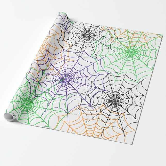 Ein einfaches Halloween-Webmuster Geschenkpapier (Ungerollt)