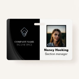 Ein einfaches, schwarzes, modernes minimalistische ausweis