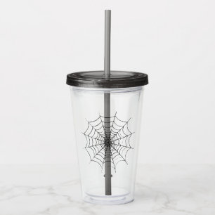 Ein einfaches Spinnennetz Acryltrinkbecher
