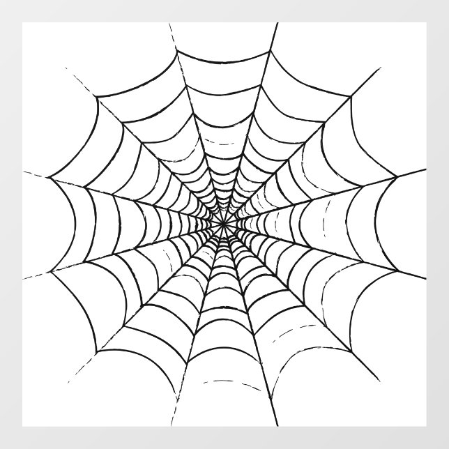Ein einfaches Spinnennetz Fensteraufkleber (Blatt)