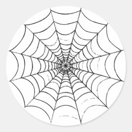 Ein einfaches Spinnennetz Runder Aufkleber