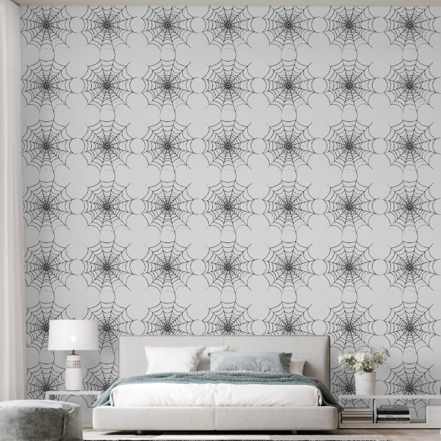 Ein einfaches Spinnennetz. Tapete (Schlafzimmer)