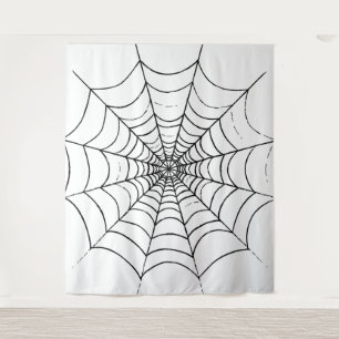 Ein einfaches Spinnennetz Wandteppich