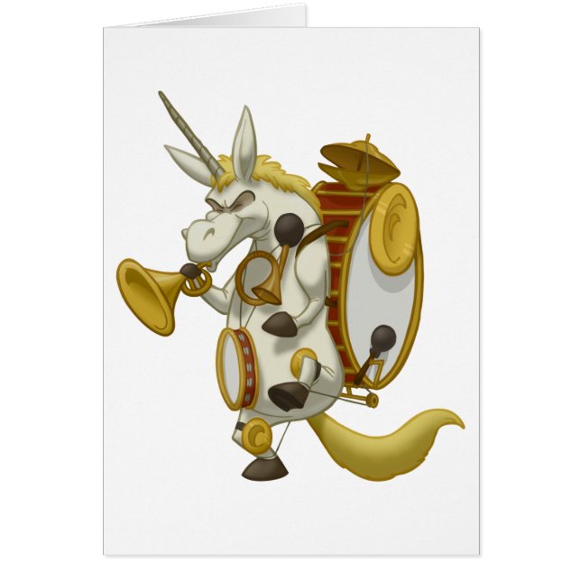 Ein-Einhorn Band-Karte (freier Raum nach innen) (Vorne)