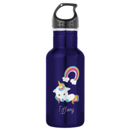 Ein Einhorn unter dem Regenbogen Trinkflasche